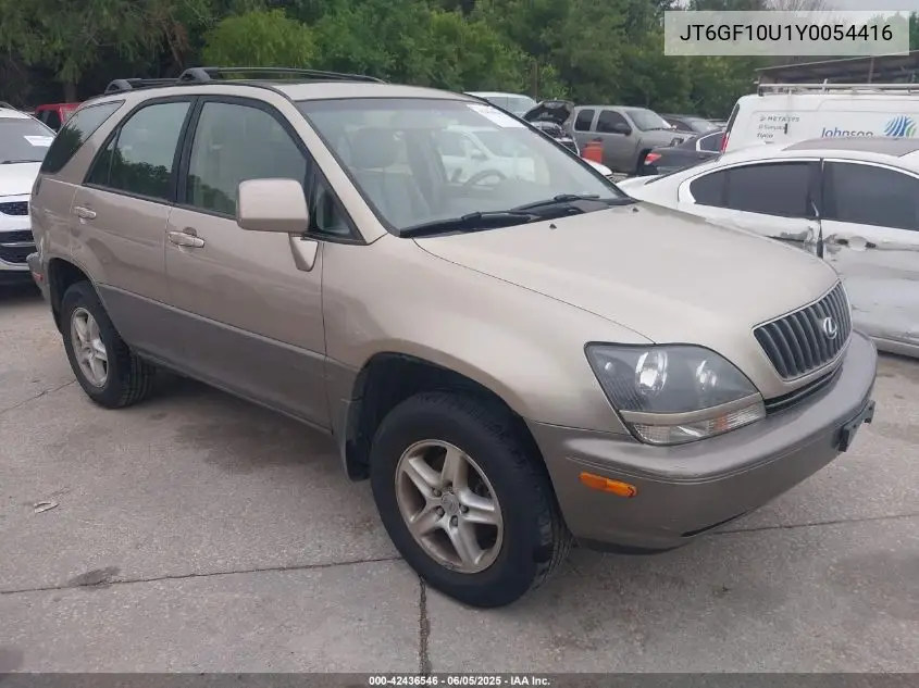 2000 Lexus Rx 300 VIN: JT6GF10U1Y0054416 Lot: 42436546