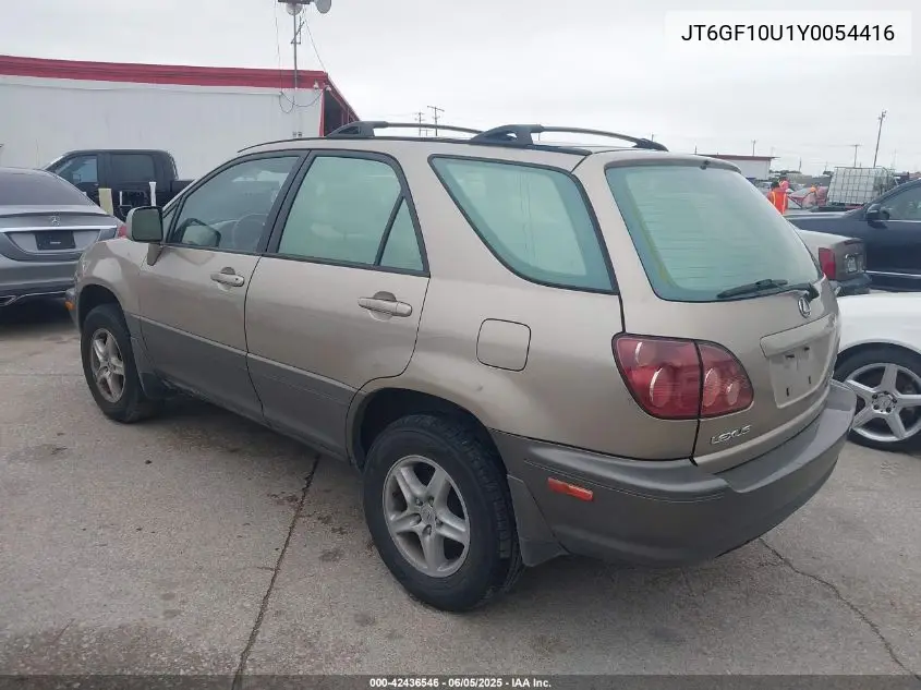 2000 Lexus Rx 300 VIN: JT6GF10U1Y0054416 Lot: 42436546