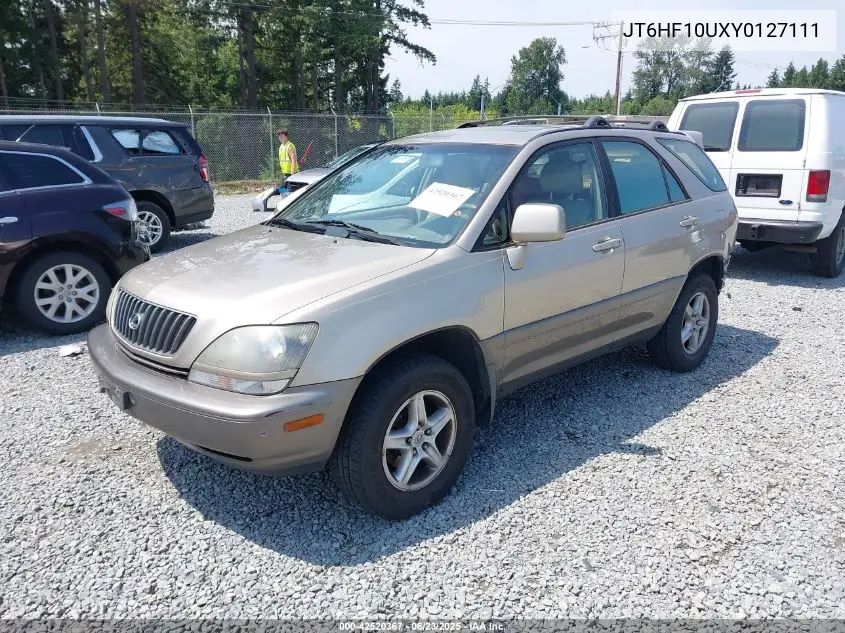 2000 Lexus Rx 300 VIN: JT6HF10UXY0127111 Lot: 42520367