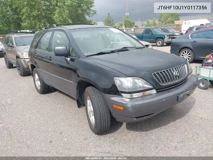 2000 Lexus Rx 300 VIN: JT6HF10U1Y0117356 Lot: 42558181