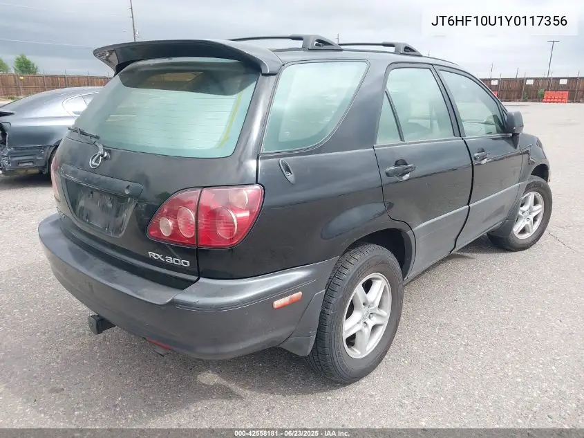 2000 Lexus Rx 300 VIN: JT6HF10U1Y0117356 Lot: 42558181