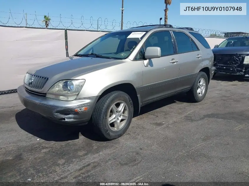 2000 Lexus Rx 300 VIN: JT6HF10U9Y0107948 Lot: 42559102