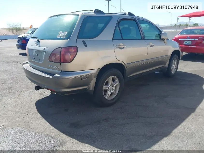 2000 Lexus Rx 300 VIN: JT6HF10U9Y0107948 Lot: 42559102