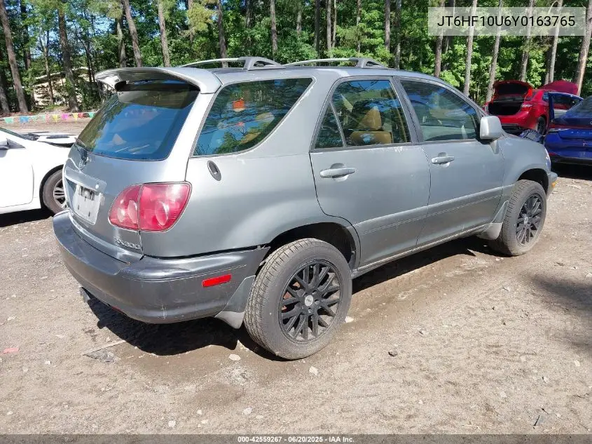 2000 Lexus Rx 300 VIN: JT6HF10U6Y0163765 Lot: 42559267
