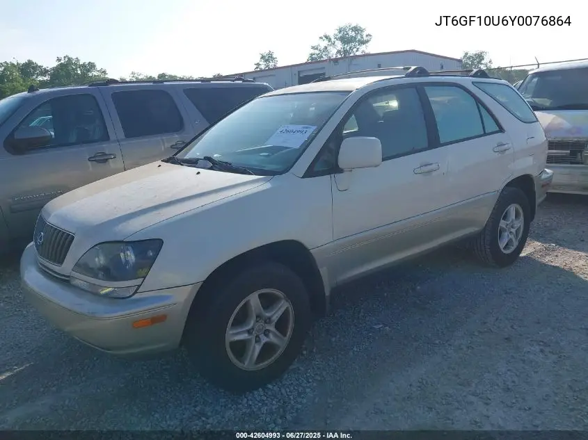 2000 Lexus Rx 300 VIN: JT6GF10U6Y0076864 Lot: 42604993