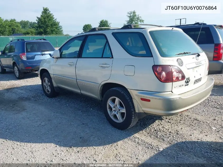 2000 Lexus Rx 300 VIN: JT6GF10U6Y0076864 Lot: 42604993