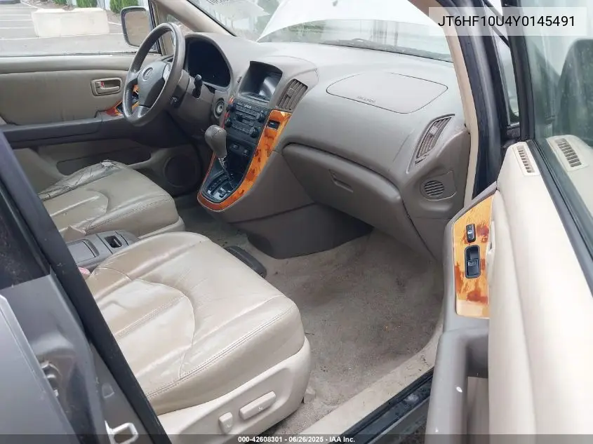 2000 Lexus Rx 300 VIN: JT6HF10U4Y0145491 Lot: 42608301