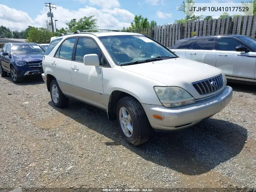 2001 Lexus Rx 300 VIN: JTJHF10U410177529 Lot: 42172677