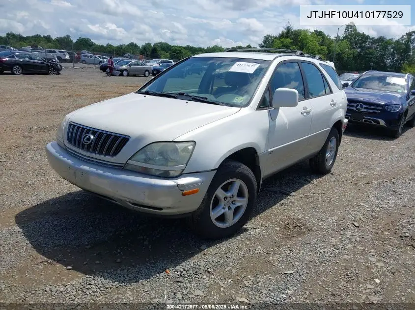 2001 Lexus Rx 300 VIN: JTJHF10U410177529 Lot: 42172677