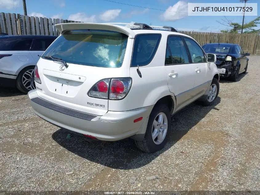 2001 Lexus Rx 300 VIN: JTJHF10U410177529 Lot: 42172677