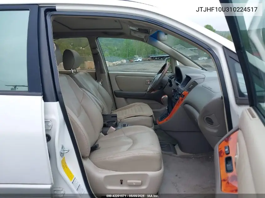 2001 Lexus Rx 300 VIN: JTJHF10U310224517 Lot: 42201571