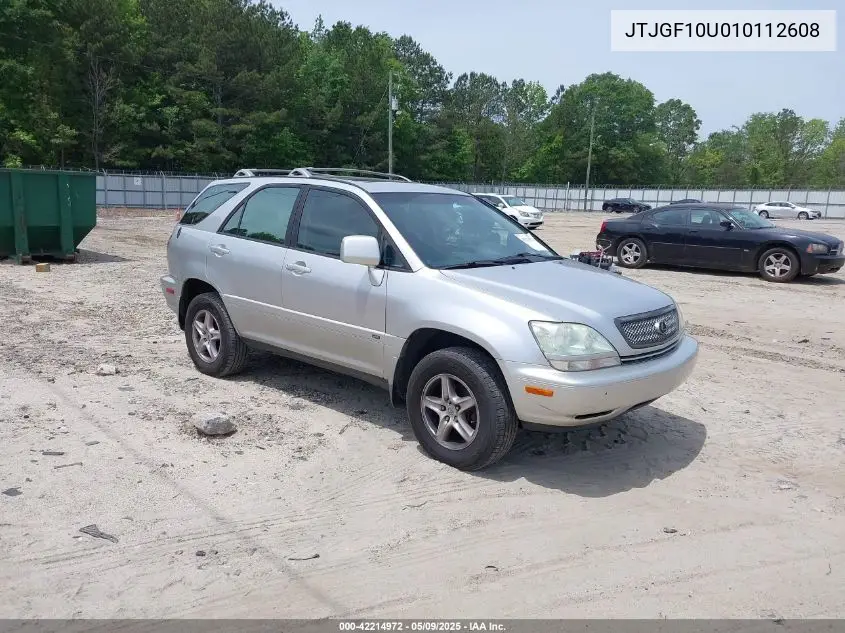 2001 Lexus Rx 300 VIN: JTJGF10U010112608 Lot: 42214972