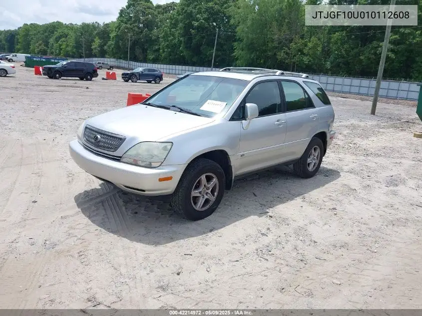 2001 Lexus Rx 300 VIN: JTJGF10U010112608 Lot: 42214972
