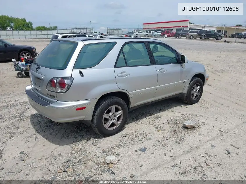 2001 Lexus Rx 300 VIN: JTJGF10U010112608 Lot: 42214972