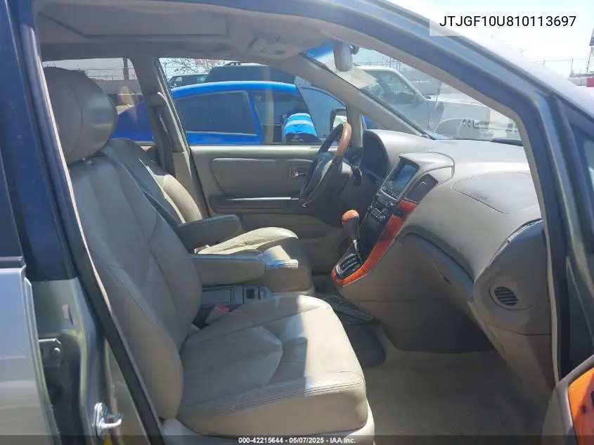 2001 Lexus Rx 300 VIN: JTJGF10U810113697 Lot: 42215644
