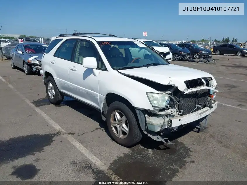 2001 Lexus Rx 300 VIN: JTJGF10U410107721 Lot: 42217193