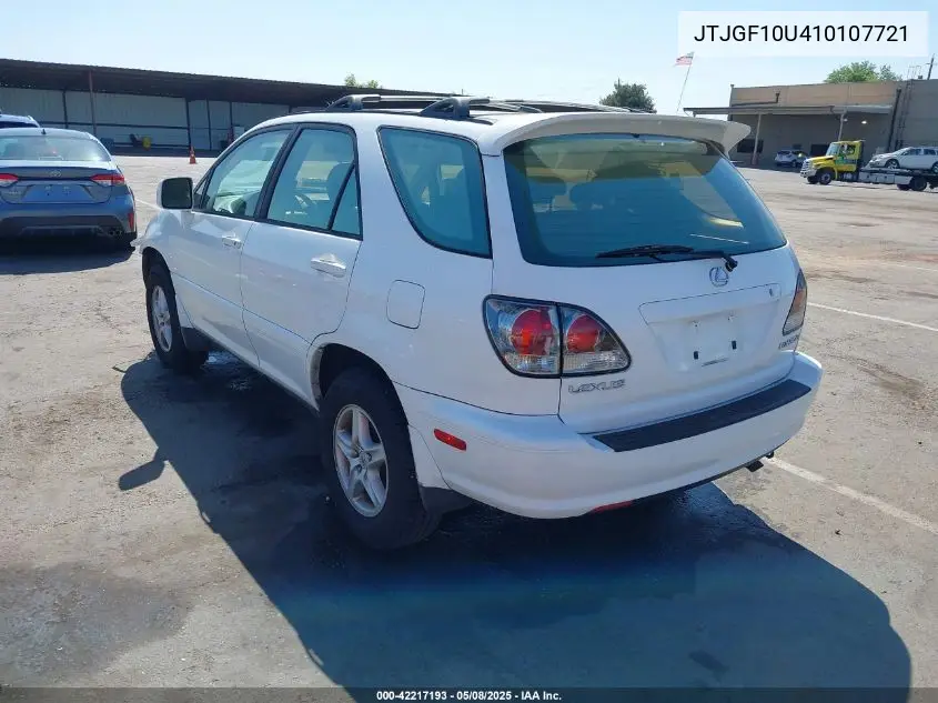2001 Lexus Rx 300 VIN: JTJGF10U410107721 Lot: 42217193