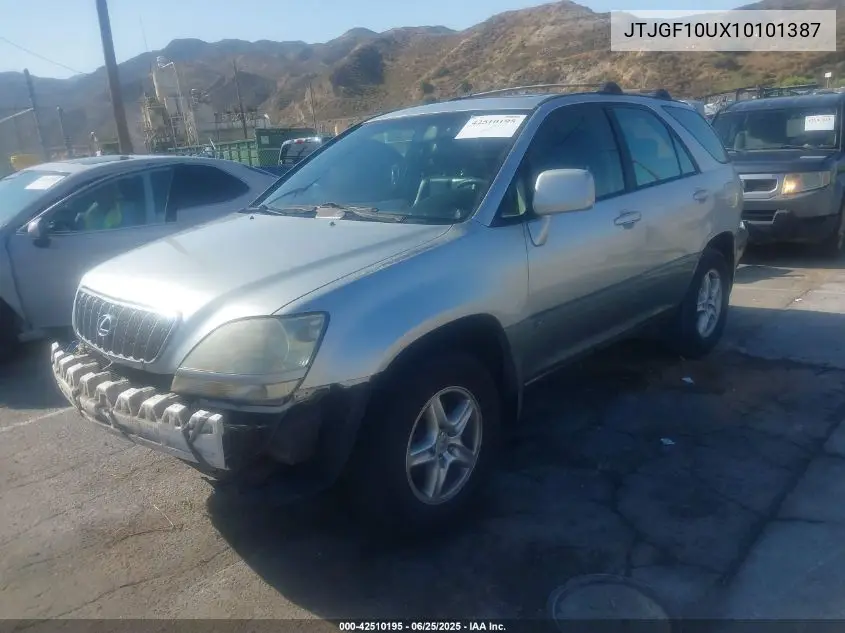 2001 Lexus Rx 300 VIN: JTJGF10UX10101387 Lot: 42510195
