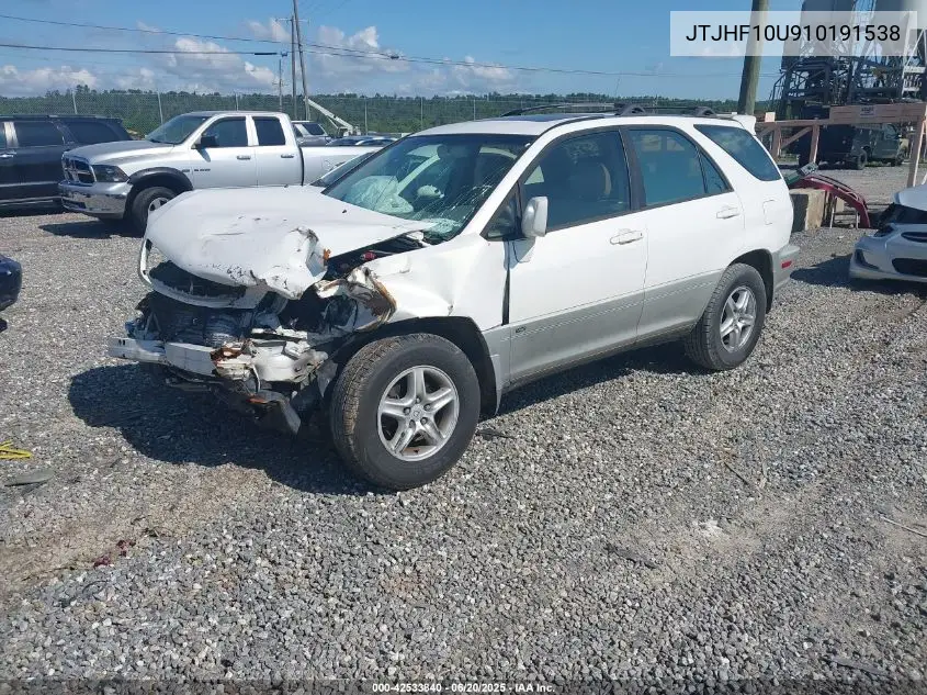 2001 Lexus Rx 300 VIN: JTJHF10U910191538 Lot: 42533840