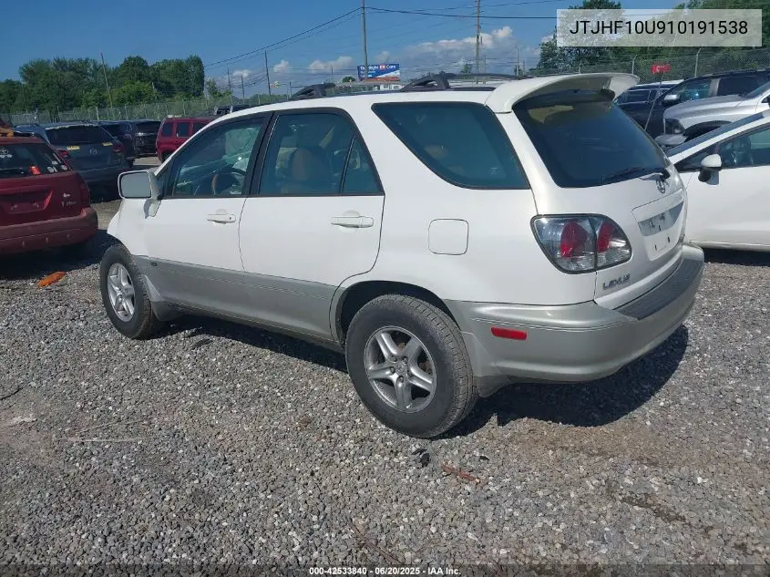 2001 Lexus Rx 300 VIN: JTJHF10U910191538 Lot: 42533840