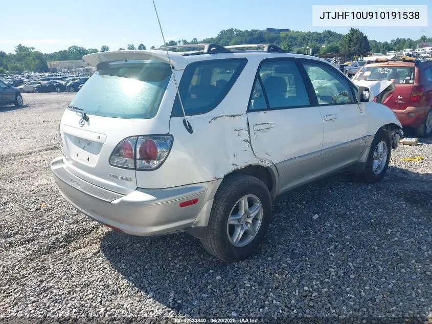 2001 Lexus Rx 300 VIN: JTJHF10U910191538 Lot: 42533840