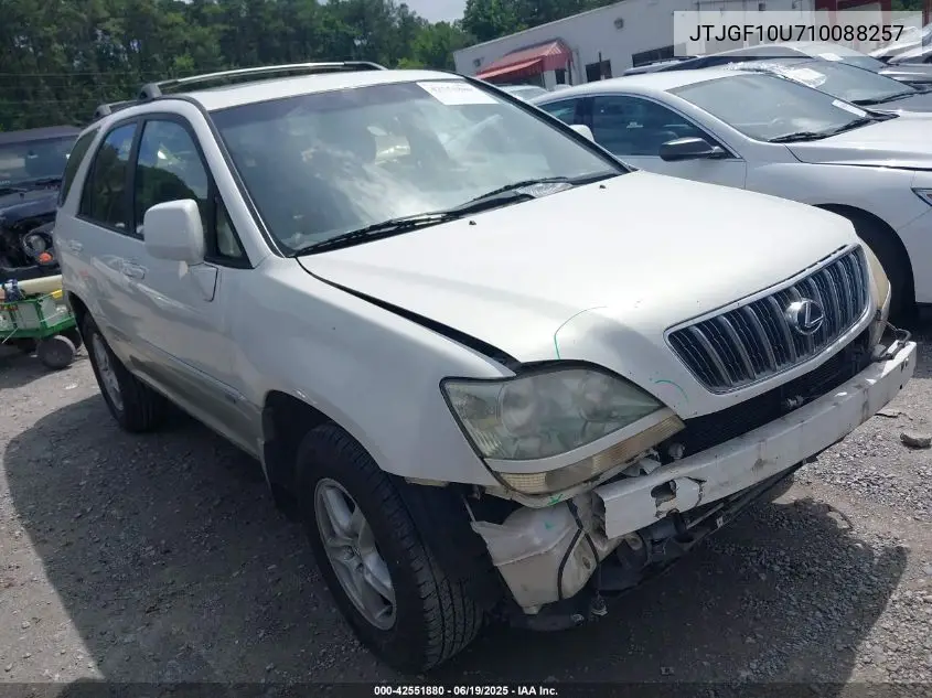2001 Lexus Rx 300 VIN: JTJGF10U710088257 Lot: 42551880