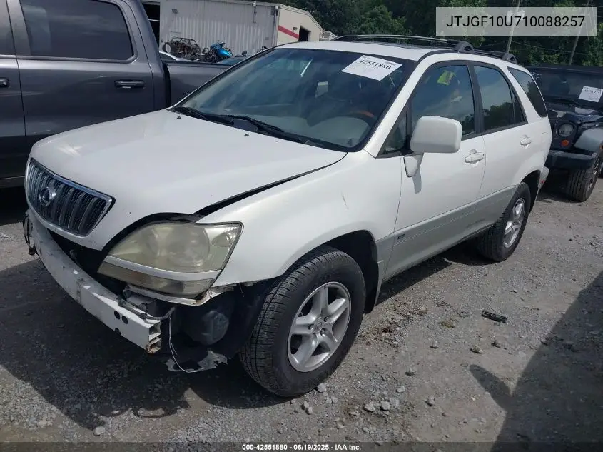 2001 Lexus Rx 300 VIN: JTJGF10U710088257 Lot: 42551880