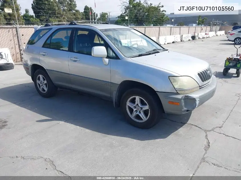 2001 Lexus Rx 300 VIN: JTJGF10U710105560 Lot: 42586930