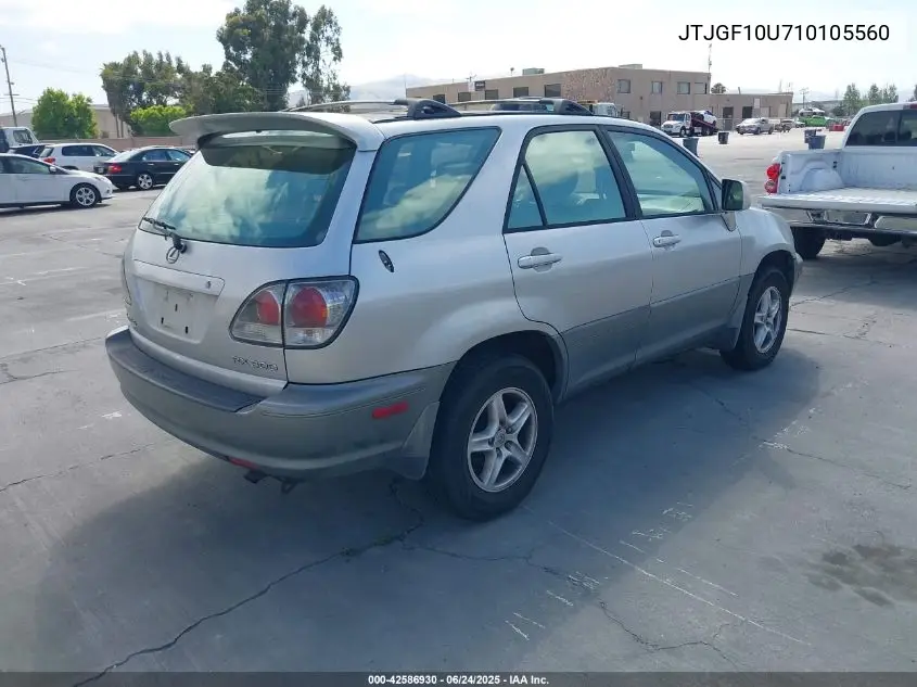 2001 Lexus Rx 300 VIN: JTJGF10U710105560 Lot: 42586930
