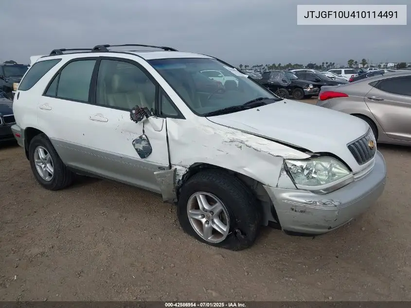 2001 Lexus Rx 300 VIN: JTJGF10U410114491 Lot: 42586954