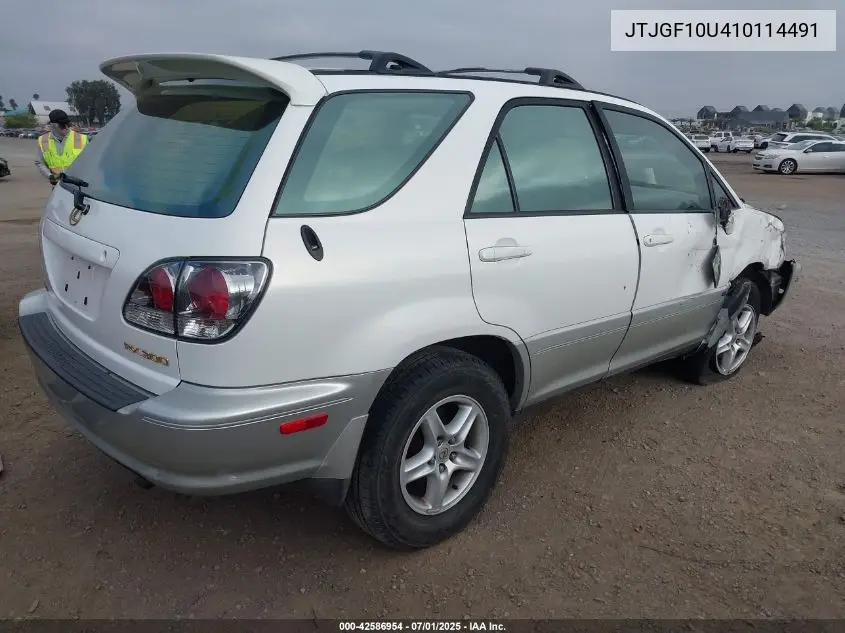 2001 Lexus Rx 300 VIN: JTJGF10U410114491 Lot: 42586954