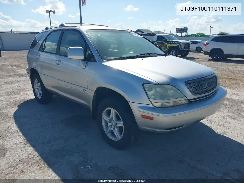 2001 Lexus Rx 300 VIN: JTJGF10U110111371 Lot: 42590231