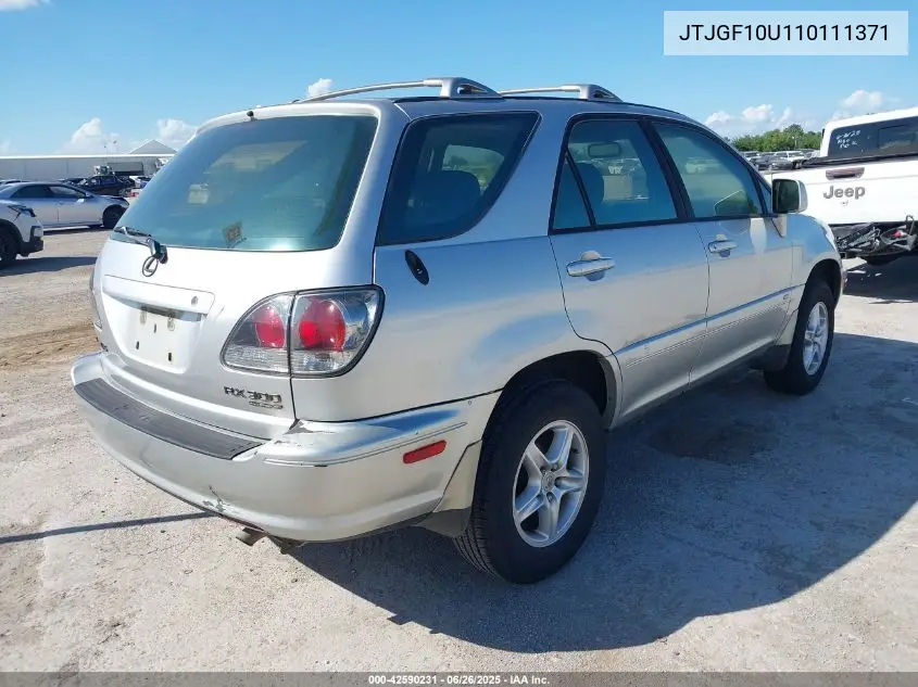 2001 Lexus Rx 300 VIN: JTJGF10U110111371 Lot: 42590231