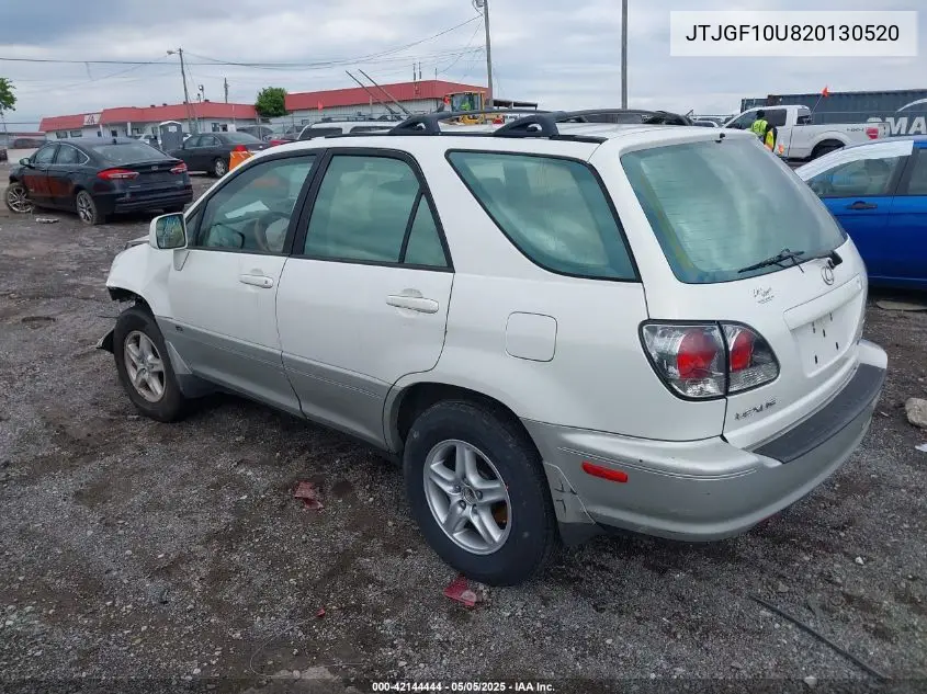 2002 Lexus Rx 300 VIN: JTJGF10U820130520 Lot: 42144444