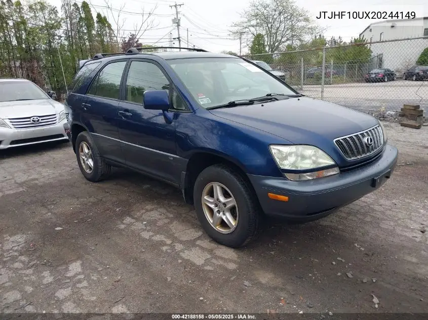 2002 Lexus Rx 300 VIN: JTJHF10UX20244149 Lot: 42188158