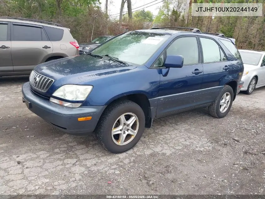 2002 Lexus Rx 300 VIN: JTJHF10UX20244149 Lot: 42188158