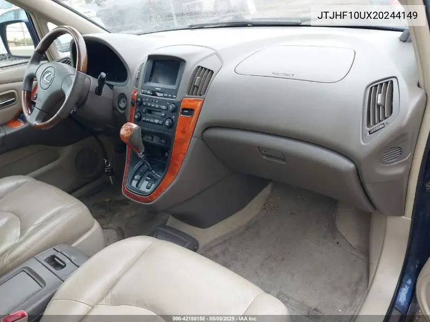 2002 Lexus Rx 300 VIN: JTJHF10UX20244149 Lot: 42188158