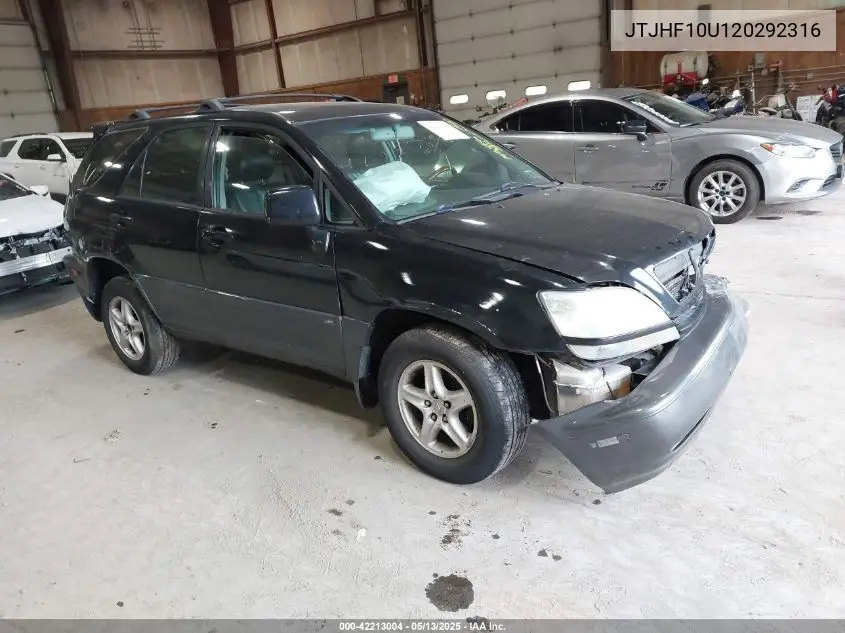 2002 Lexus Rx 300 VIN: JTJHF10U120292316 Lot: 42213004