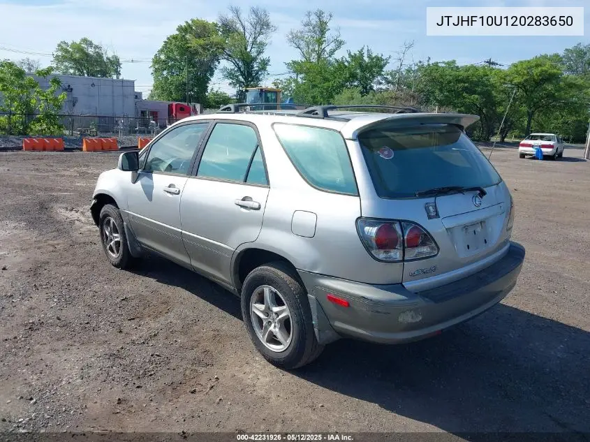 2002 Lexus Rx 300 VIN: JTJHF10U120283650 Lot: 42231926