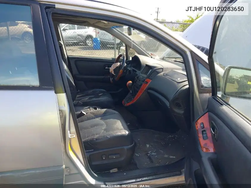 2002 Lexus Rx 300 VIN: JTJHF10U120283650 Lot: 42231926