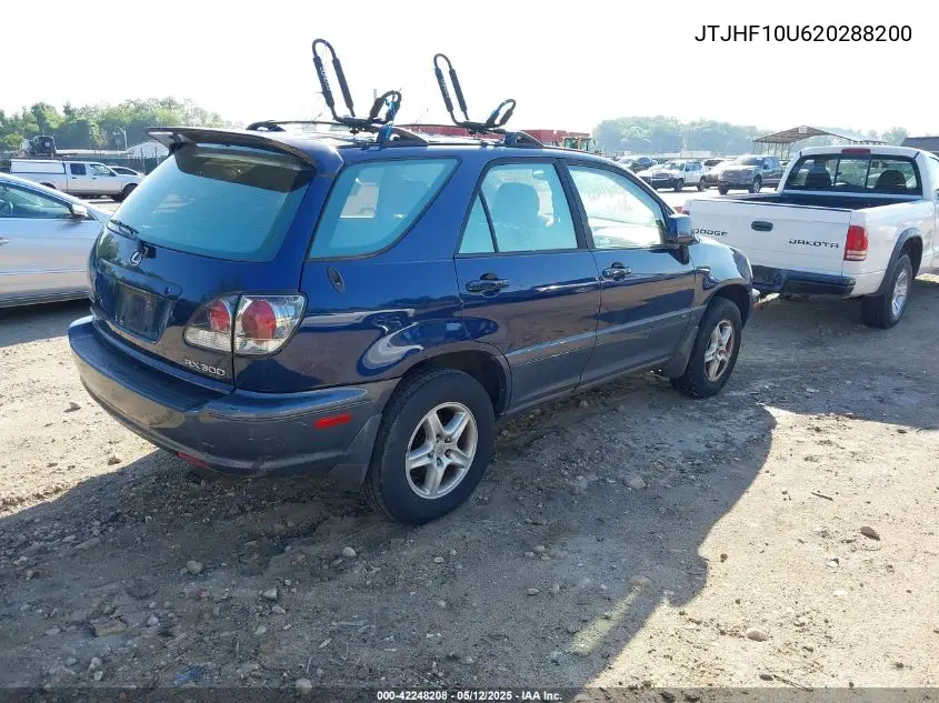 2002 Lexus Rx 300 VIN: JTJHF10U620288200 Lot: 42248208