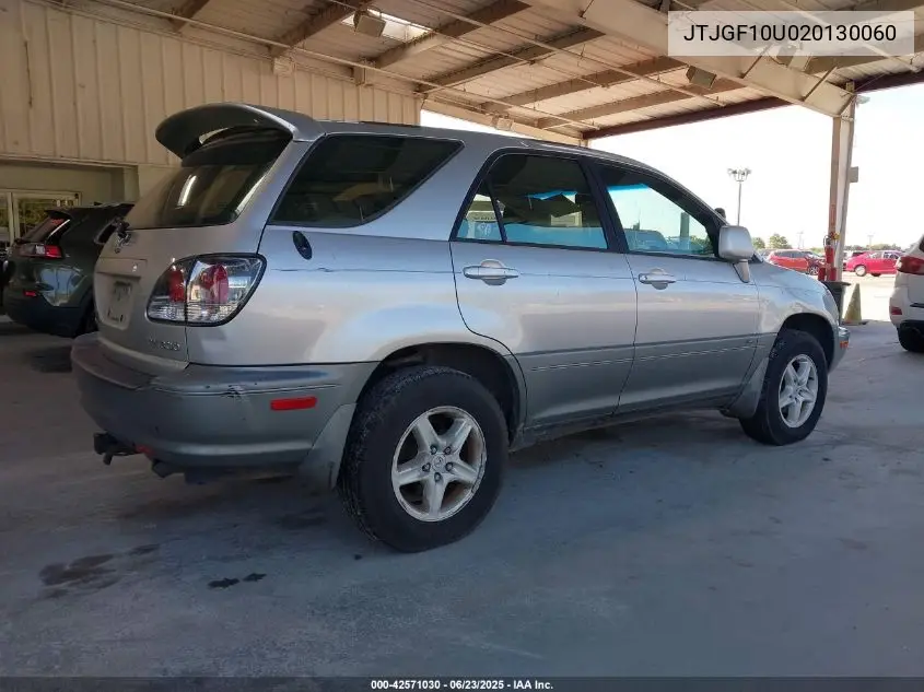 2002 Lexus Rx 300 VIN: JTJGF10U020130060 Lot: 42571030