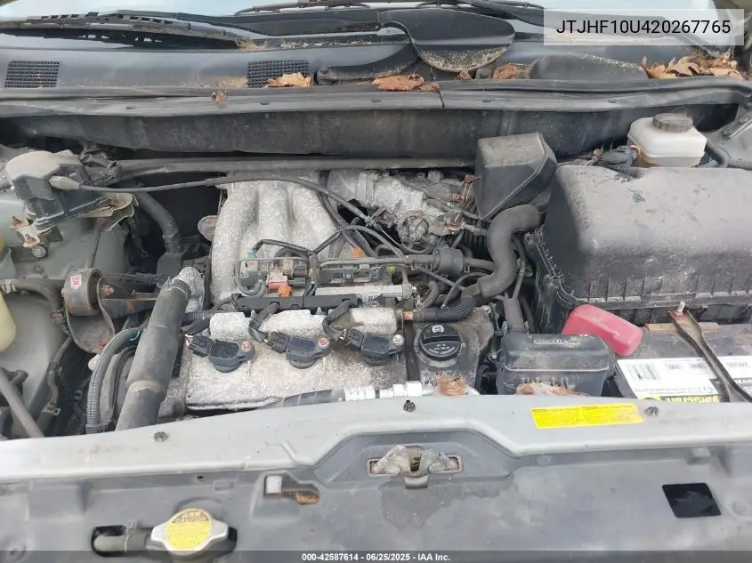 2002 Lexus Rx 300 VIN: JTJHF10U420267765 Lot: 42587614