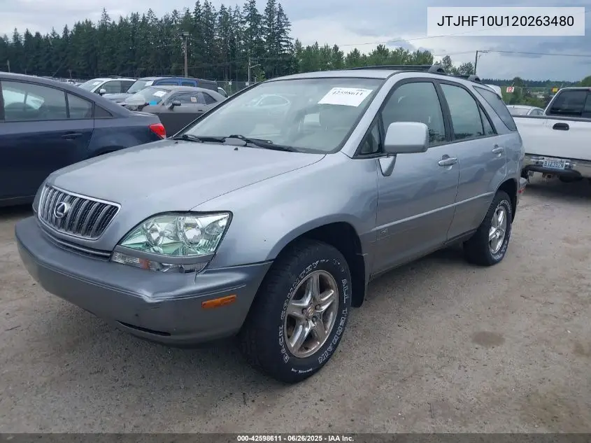 2002 Lexus Rx 300 VIN: JTJHF10U120263480 Lot: 42598611