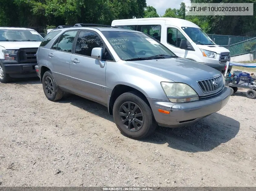2002 Lexus Rx 300 VIN: JTJHF10U020283834 Lot: 42634975