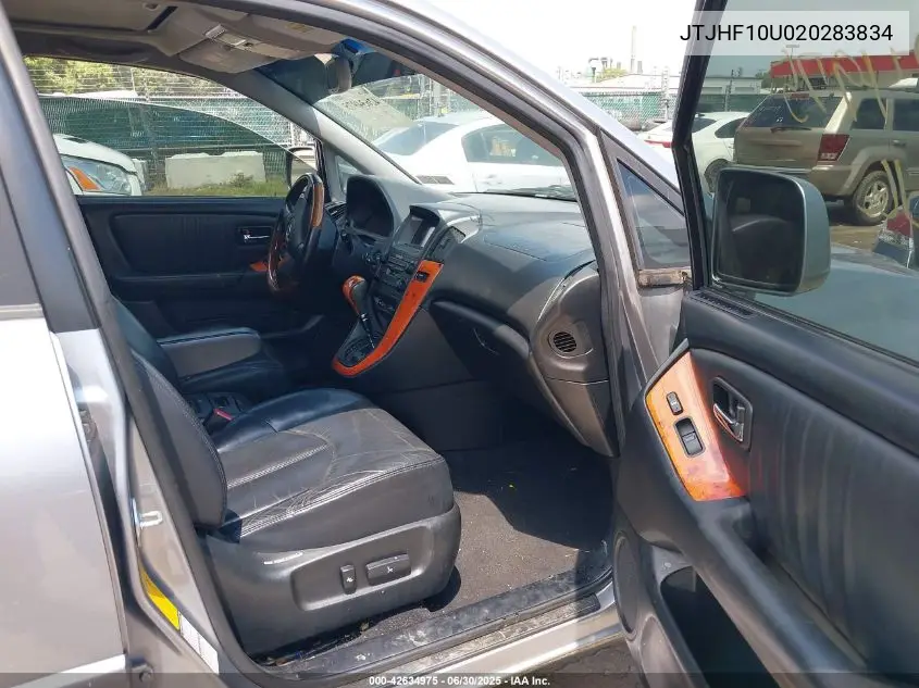 2002 Lexus Rx 300 VIN: JTJHF10U020283834 Lot: 42634975