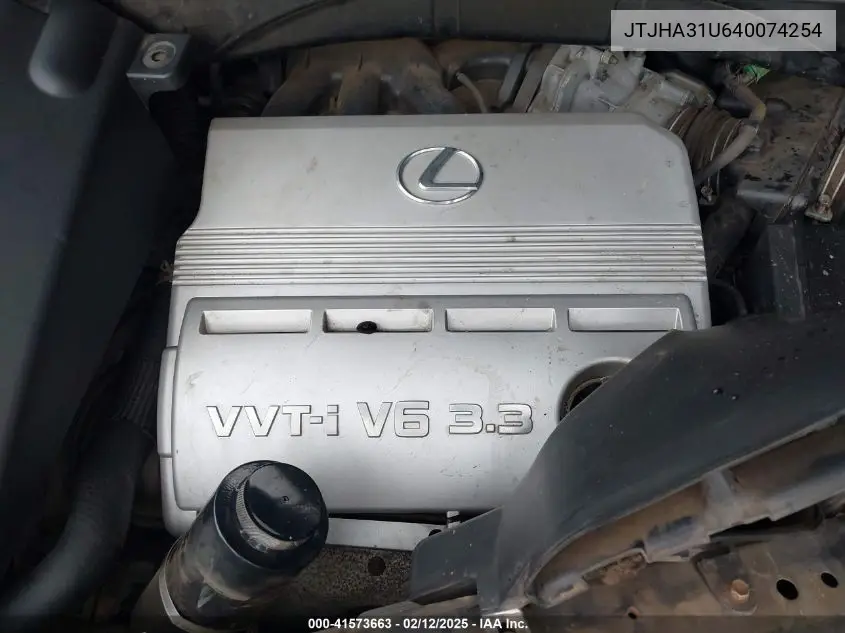 2004 Lexus Rx 330 VIN: JTJHA31U640074254 Lot: 41573663