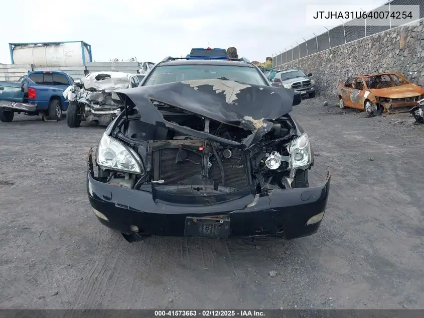 2004 Lexus Rx 330 VIN: JTJHA31U640074254 Lot: 41573663
