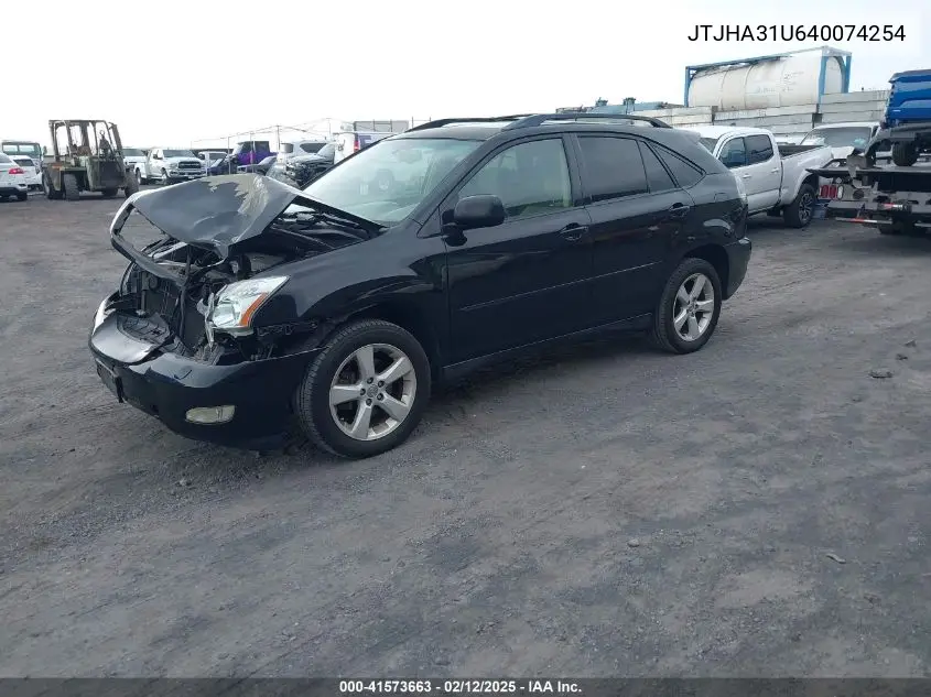 2004 Lexus Rx 330 VIN: JTJHA31U640074254 Lot: 41573663