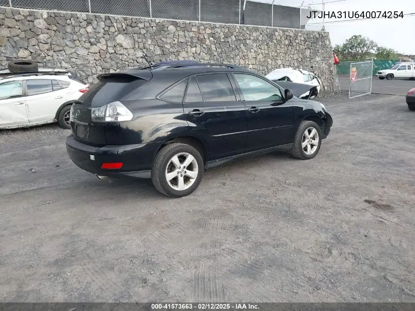 2004 Lexus Rx 330 VIN: JTJHA31U640074254 Lot: 41573663